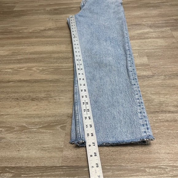Abercrombie & Fitch 90s Straight Ultra High Rise Jeans Criss Cross Waist 10R/30 - Picture 12 of 12